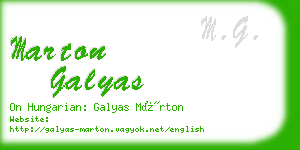 marton galyas business card